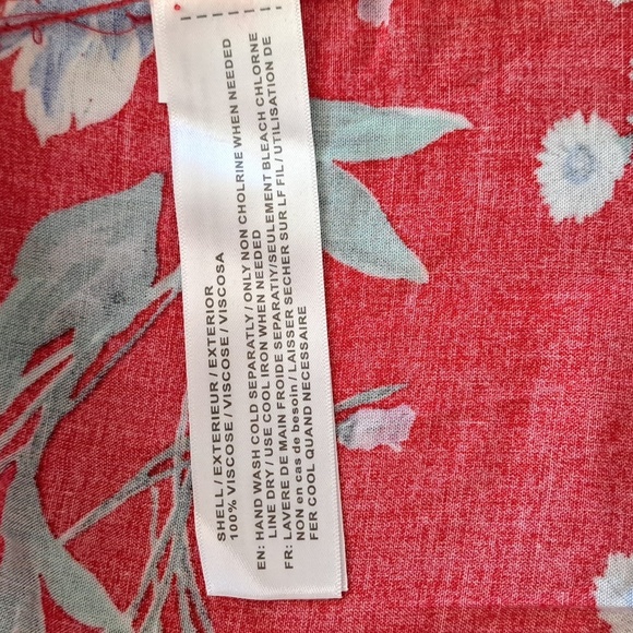 Band of Gypsies Red Wrap Tie Front Maxi Dress Floral Print Size Small - Picture 8 of 8